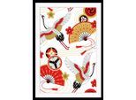 Bild QUEENCE "Karin", schwarz (farbe rahmen: schwarz, farbe bild(er): hd premium poster, druck inkl. holzrahmen), B:50cm H:70cm, Acrylglas, Holz, Papier, Bilder, Bild, HD Premium Poster-Druck inkl. Holzrahmen