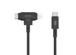TARGUS USB-Kabel "HyperJuice Silicone USB-C zu USB-C Lightning Hybrid 60W", schwarz, B:10,4cm H:2,9cm T:18cm, Kabel, USB-Kabel