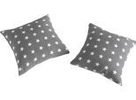 Kissenbezüge OTTO HOME "Yolanda Kissenhülle im Sterne Design", grau (anthrazit), B:50cm L:50cm, Polycotton, Obermaterial: 50% Baumwolle, 50% Polyester, Kissenbezüge, Kissenbezüge, mit Steppung