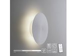 PAUL NEUHAUS Wandleuchte "AKKU PUNTU", grau (aluminium), 1, Ø 18cm, 1 Stk., Leuchten, Wandleuchte