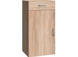 Kombikommode WIMEX "Multiraumkonzept", braun (eiche sägerau, nachbildung), B:50cm H:98cm T:40cm, Holzwerkstoff, Sideboards, Kombikommode, Schubkästen auf Metallschienen
