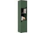 Kleiderschrank GAMI "2-türiges Bücherregal", grün, B:45cm H:200cm T:40cm, Holzwerkstoff, Schränke, Kleiderschrank, Ein sehr funktioneller Schrank mit Regal.
