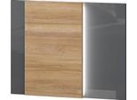 Nachtkonsole OTTO HOME "Onyx", grau (anthrazit, walnussfarben), B:65cm H:49cm T:5cm, Holzwerkstoff, Sideboards, Nachtkonsole, Nachtkonsole Zubehör, das am Kopfteil eines Onyx-Bettes montiert ist