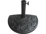 Schirmhalter GARDEN PLEASURE "Sonnenschirmständer für Wandschirme", schwarz, B:32cm H:32cm T:50cm, Polyethylen, Stahl, Schirmhalterungen, Schirmhalter, Blumen Motiv