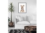 Bild QUEENCE "Lova", braun (farbe rahmen: schwarz, farbe bild(er): braun), B:50cm H:70cm, Acrylglas, Holz, Papier, Bilder, Bild, HD Premium Poster-Druck inkl. Holzrahmen