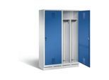 C+P Schwarz-Weiss-Spind Evolo, H1800xB1190xT500mm, Front Enzianblau, Korpus Lichtgrau (48220-40) ; C + P Möbelsysteme (48220-40|S10011)