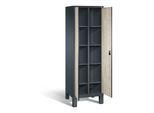 C+P Wäsche-Spind Evolo, H1850xB610xT500mm, Front Dekor Sen-Esche, Korpus Anthrazitgrau (48012-20B) ; C + P Möbelsysteme (48012-20B|S10033)