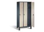 C+P Garderobenschrank Evolo, H1850xB900xT500mm, Front Dekor Sen-Esche, Korpus Anthrazitgrau (48010-30) ; C + P Möbelsysteme (48010-30|S10822)