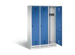 C+P Garderobenschrank Evolo, H1800xB1200xT500mm, Front Enzianblau, Korpus Lichtgrau (48020-32) ; C + P Möbelsysteme (48020-32|S10000)