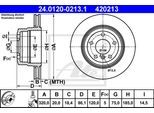 ATE Bremsensatz, Scheibenbremse Bremsensatz-Hinterachse ijzjsgkoh2 Hinterachse belüftet 320mm 20mm für BMW