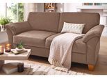 3-Sitzer HOME AFFAIRE "Borkum, B: 186cm", braun, B:186cm H:87cm T:88cm, Struktur (100% Polyester);Luxus-Microfaser ALTARA NUBUCK (100% Polyester);MELROSE (100% Polyester);Luxus-Microfaser Toro (100% Polyester), Sofas, mit Federkern