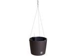 Blumentopf PROSPERPLAST "Hängeampel Rato", braun, H:21,9cm, Kunststoff, Pflanzgefäße, Ø 25,6 cm