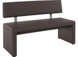 Sitzbank OTTO HOME "Charissa", braun (dunkelbraun (capulet 4007), dunkelbraun (capulet 4007)), B:160cm H:90cm T:53cm, Holzwerkstoff, Massivholz, Sitzbänke, Essbank Sitzbank Polsterbank, mit Lehne, Breite 140, 160 oder 180 cm