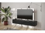 TV-Board OTTO HOME "Snake, Schwebe-Lowboard, TV-Schrank, Media-Board, Breite 180 cm", schwarz (anthrazit mit siebdruck), B:180cm H:28cm T:30cm, Sideboards, TV-Board, mit Siebdruck-Front, 1 Klappe, wandhängend, stilvoll & funktional