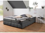Boxbett HOME AFFAIRE "Niemes inkl. Bettkasten und Topper, auch in Überlänge erhältlich", anthrazit, B:204cm L:224cm, Komplettbetten, Boxbett ohne Kopfteil, inkl. Topper
