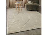 Teppich WECON HOME "Unplugged, auch in quadratischer Form", beige (sand beige), B:120cm H:10mm L:170cm, Polypropylen, Teppiche, Teppich, Kurzflor, Hoch Tief Struktur, gewebt, Wohnzimmer, Schlafzimmer, modern