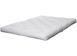 Futonmatratze KARUP DESIGN "Double Latex Futon, 18 cm hoch, mehrere Größen, handgefertigt", beige (weiß), B:160cm H:18cm L:200cm, Bezug Matratze: 100% Baumwolle, Matratzen, Aus Baumwolle mit einem Kern aus Latexschaum. Made in Europe