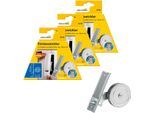 Einlass-Gurtwickler SCHELLENBERG "für das Rollladensystem Maxi, Lochabstand 10,5 cm, Unterputz-Montage", silber (silberfarben), B:50cm, Gurtwickler, für Rollladengurte mit 23 mm Breite