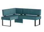 Eckbank OTTO HOME "Oliver mit Metallgestell, Küchenbank", blau (blau (castello 8631), schwarz), B:180cm H:89cm T:140cm, Holzwerkstoff, Massivholz, Polyester, Sitzbänke, Eckbank, verschiedene Bezüge Cord Esszimmerbank OTTOs Choice