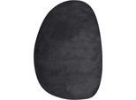 Hochflor-Teppich TOM TAILOR HOME "Shaggy Teppich Cozy", grau (anthrazit), B:135cm H:25mm L:200cm, Polyester, Teppiche, Uni Farben, auch in Pastell Farben, weich & kuschelig, organische Form
