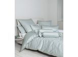 Kissenbezug JANINE "modernclassic 3912", grün (salbeigrün), B:80cm L:80cm, Mako-Satin, Obermaterial: 100% Baumwolle, Kissenbezüge, Kissenbezug, mit Reißverschluss, Kissenhülle in Gr. 40x80 oder 80x80 cm