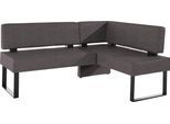 Eckbank OTTO HOME "Oliver mit Metallgestell, Küchenbank", schwarz (schwarz (arizona 4420), schwarz), B:200cm H:89cm T:160cm, Holzwerkstoff, Massivholz, Polyester, Sitzbänke, Eckbank, verschiedene Bezüge Cord Esszimmerbank OTTOs Choice