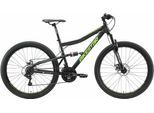 Mountainbike BIKESTAR Gr. 43, schwarz, Fahrräder, 43cm, 27,5 Zoll (69,85cm), für Damen und Herren, Kettenschaltung