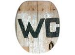 WC-Sitz SANILO "Old Style", braun, B:37,5cm L:47cm, MDF - Mitteldichte Holzfaserplatte, WC-Sitze, mit Absenkautomatik