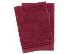 Waschlappen HAMMETEX "2er-Set Waschlappen 15x22 cm, 100% Baumwolle, weich und saugfähig", rot (bordeaux), B:15cm L:22cm, Baumwolle, Waschlappen