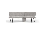 Eckbank OTTO HOME "Mily Küchenbank, Polsterbank, Esszimmerbank, 205x164 cm", grau (taupe grau, schwarz), B:205cm H:89cm T:164cm, Holzwerkstoff, Metall, Polyester, Sitzbänke, Eckbank, Moderne Bank und Farben, Sitzplatzanzahl: 5, Frei in Raum stellbar