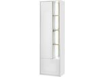 Stauraumschrank HOME AFFAIRE "Studio line", weiß (weiß, eichefarben), B:45cm H:150cm T:30cm, Schränke, Stauraumschrank