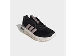 Walkingschuh ADIDAS SPORTSWEAR "CLOUDFOAM FLEX LACES", Damen, Gr. 38, core schwarz, sandy pink metallic, sanftes weiß, Textil, Schuhe Walkingschuh