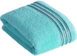 Saunatuch VOSSEN "Cult de Luxe", blau (light azure), B:100cm L:150cm, Walkfrottee, Obermaterial: 100% Baumwolle, Handtücher, Saunatuch, mit Glanzbordüre