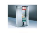 Regalwerk Regal Beistell-Sideboard mit Flügeltüren, 2 Fachböden, lichtgrau RAL 7035, BxTxH 1005x300x1950 mm (B3-59130-E)