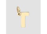 Buchstabenanhänger ADELIA´S "Unisex Anhänger – Buchstabe N Buchstabenanhänger aus 375 Gold", gold, Schmuckanhänger, Damen, Gelbgold 375, Ideal als Geschenk – dezent und elegant