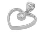 Kettenanhänger ADELIA´S "Damen Anhänger – Herz Herzanhänger aus 925 Silber", silber, Schmuckanhänger, Damen, Silber 925 (Sterlingsilber), Kettenanhänger, Ideal als Geschenk – dezent und elegant