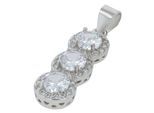 Kettenanhänger ADELIA´S "Damen Anhänger aus 925 Silber mit Zirkonia", transparent (silber), Schmuckanhänger, Damen, Silber 925 (Sterlingsilber), Kettenanhänger, Ein stilvolles Geschenk für besondere Momente