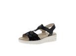 Sandale REFLEXAN, Damen, Gr. 42, schwarz, Glattleder, Nubukleder, Schuhe Sandale