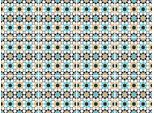 Fliesenaufkleber QUEENCE "Mosaik Muster", bunt (gold, blau, schwarz), B:15cm H:15cm T:0,1cm, Fliesenaufkleber, Stickerfliesen, selbstklebend, Sticker, 12er Set