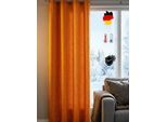 Vorhang WIRTH "Trondheim B" Gr. 1, orange (blutorange), B:131cm H:145cm, Chenille, Polyacryl, Gardinen