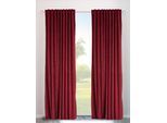 Vorhang OTTO HOME "Velvet uni" Gr. 1, rot, B:140cm H:145cm, Polyester, Gardinen, Blickdichter Samt, 2-er Set, edel, Gardine, multifunktional