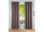 Verdunkelungsvorhang OTTO HOME "Solana, Gardinen mit Kräuselband, Vorhänge, Wohnzimmer, modern" Gr. 4, grau (kitt), B:140cm H:245cm, Polyester, Gardinen, 2er-Set Verdunklungsvorhang mit Thermofunktion, Bestseller, einfarbig