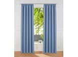 Vorhang OTTO HOME "Parry" Gr. 4, blau, B:140cm H:245cm, Polyester, Recyceltes Material, Gardinen, 2-er Set, blickdicht, monochrom, basic, einfarbig, Bestseller