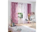 Gardine OTTO HOME "Dimona" Gr. 4, weiß (weiß, beere), B:140cm H:245cm, Voile, Polyester, Gardinen, Gardine, 2-er Set, transparent, Voile, Polyester, Wellen