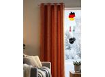 Vorhang WIRTH "Trondheim B" Gr. 7, rot (rotbraun), B:131cm H:255cm, Chenille, Polyacryl, Gardinen, Vorhang