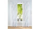 Gardine OTTO HOME "Dimona" Gr. 1, weiß (weiß, blau), B:140cm H:145cm, Voile, Polyester, Gardinen, Gardine, 2er-Set, Bestseller, Polyester, Wellen, Topseller