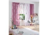 Gardine OTTO HOME "Dimona" Gr. 2, weiß (weiß, beere), B:140cm H:175cm, Voile, Polyester, Gardinen, Gardine, 2-er Set, transparent, Voile, Polyester, Wellen