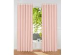 Vorhang OTTO HOME "Raja" Gr. 4, rosa (rosé), B:140cm H:245cm, Polyester, Recyceltes Material, Gardinen, Vorhang, 2er-Set, Bestseller, einfarbig, modern, pflegeleichte Mikrofaser