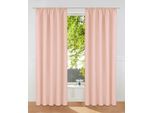 Vorhang OTTO HOME "Raja, Gardinen mit Kräuselband, Vorhänge Wohnzimmer" Gr. 5, rosa (rosé), B:140cm H:265cm, Polyester, Recyceltes Material, Gardinen, Vorhang, 2er-Set, Bestseller, einfarbig, modern, pflegeleicht, Mikrofaser