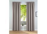 Verdunkelungsvorhang OTTO HOME "Solana, Gardinen mit Kräuselband, Vorhänge, Wohnzimmer, modern" Gr. 4, beige (sand), B:140cm H:245cm, Polyester, Gardinen, Verdunkelungsvorhang, 2er-Set Verdunklungsvorhang mit Thermofunktion, Bestseller, einfarbig